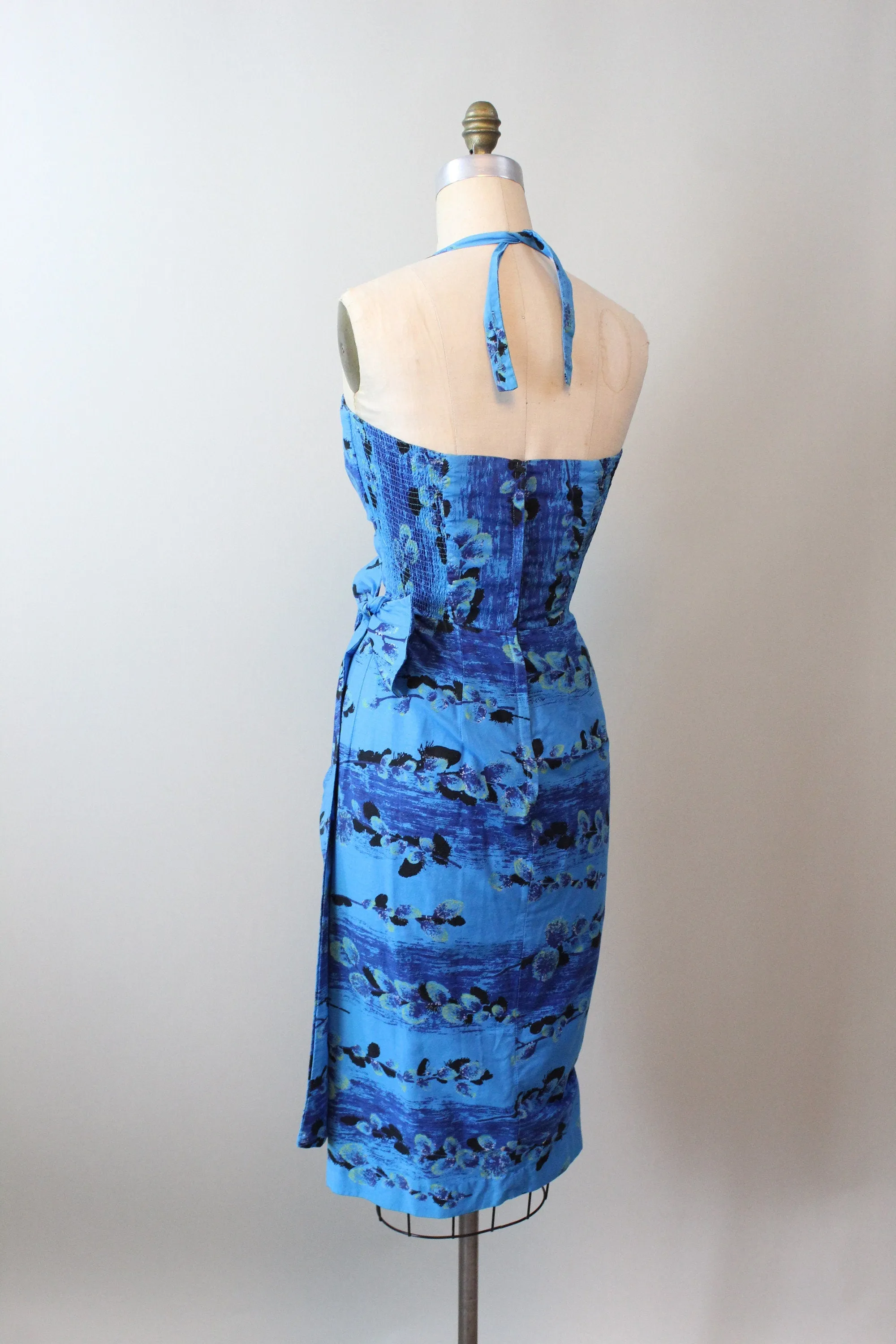 1950s PARADISE HAWAII sarong strapless HALTER dress xs | new spring