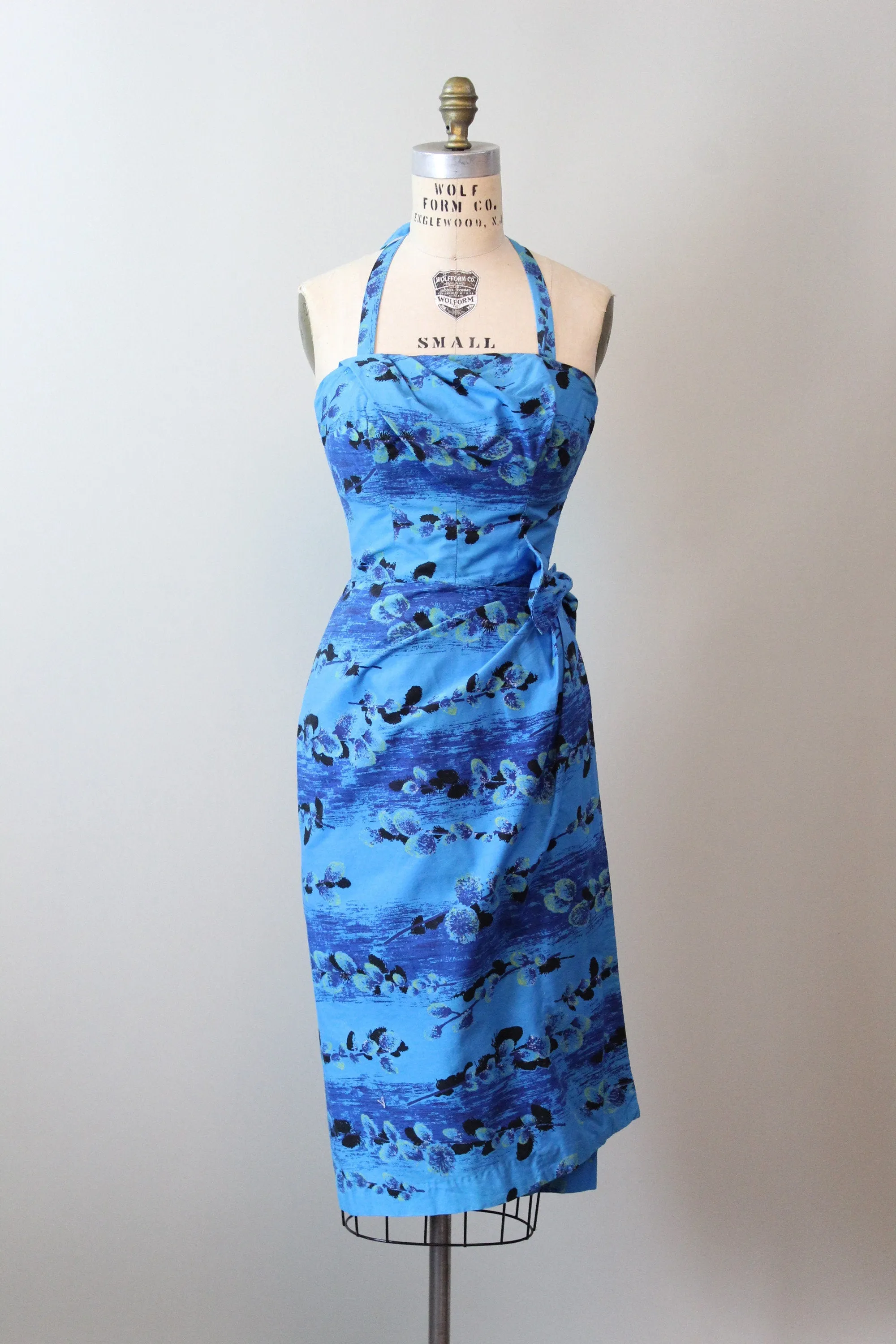1950s PARADISE HAWAII sarong strapless HALTER dress xs | new spring