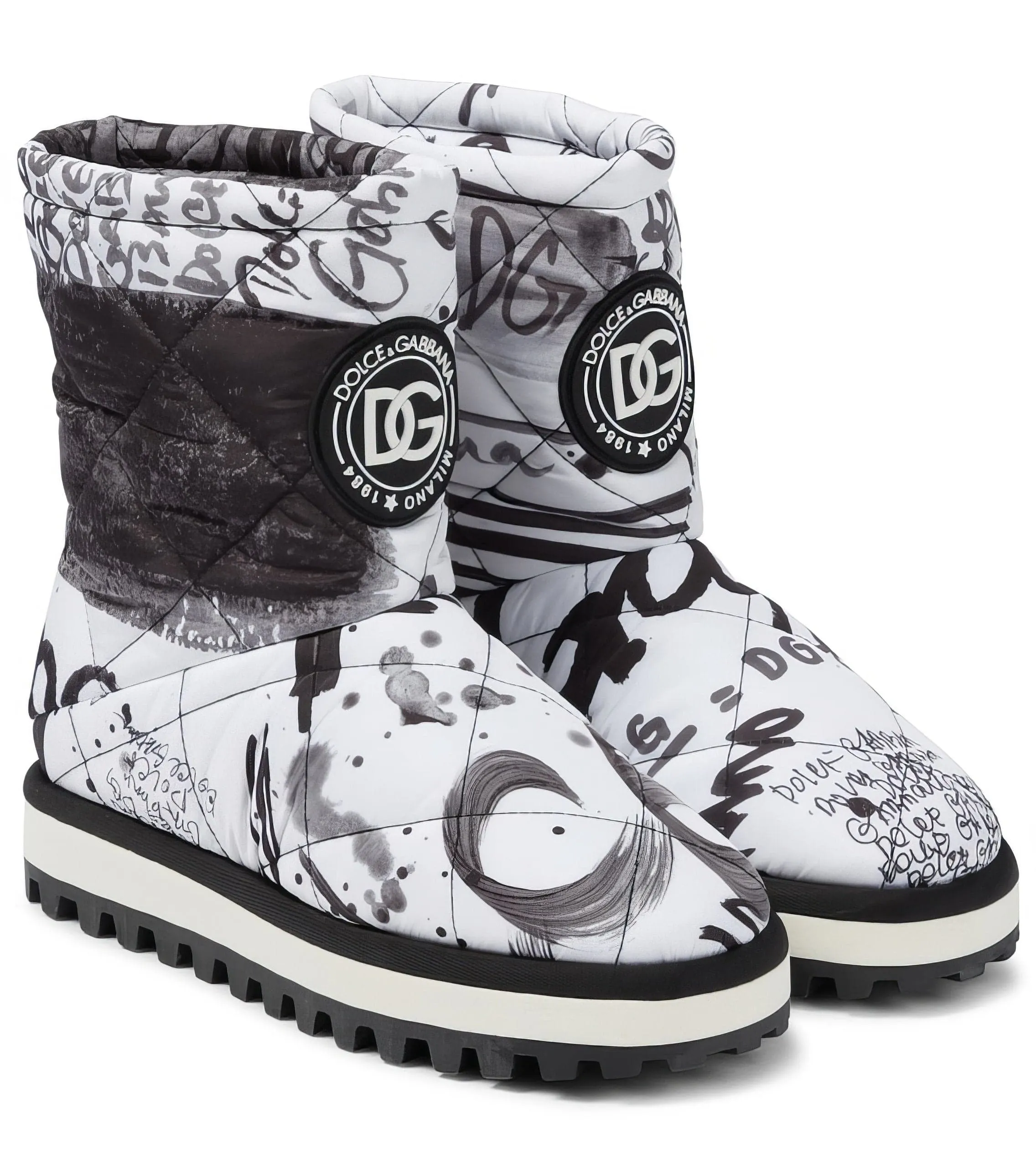 35mm City Quilted Nylon Snow Boots