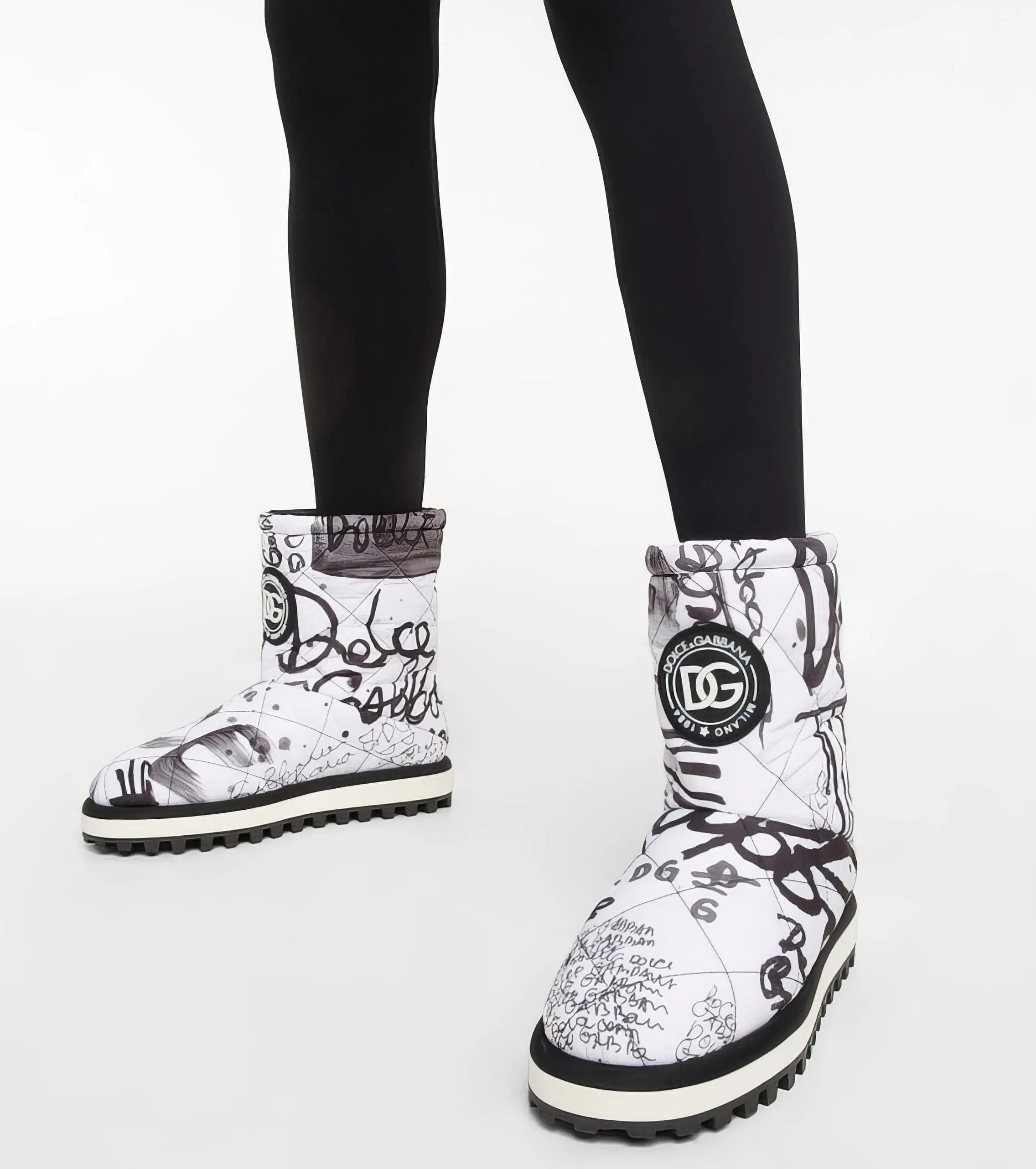 35mm City Quilted Nylon Snow Boots