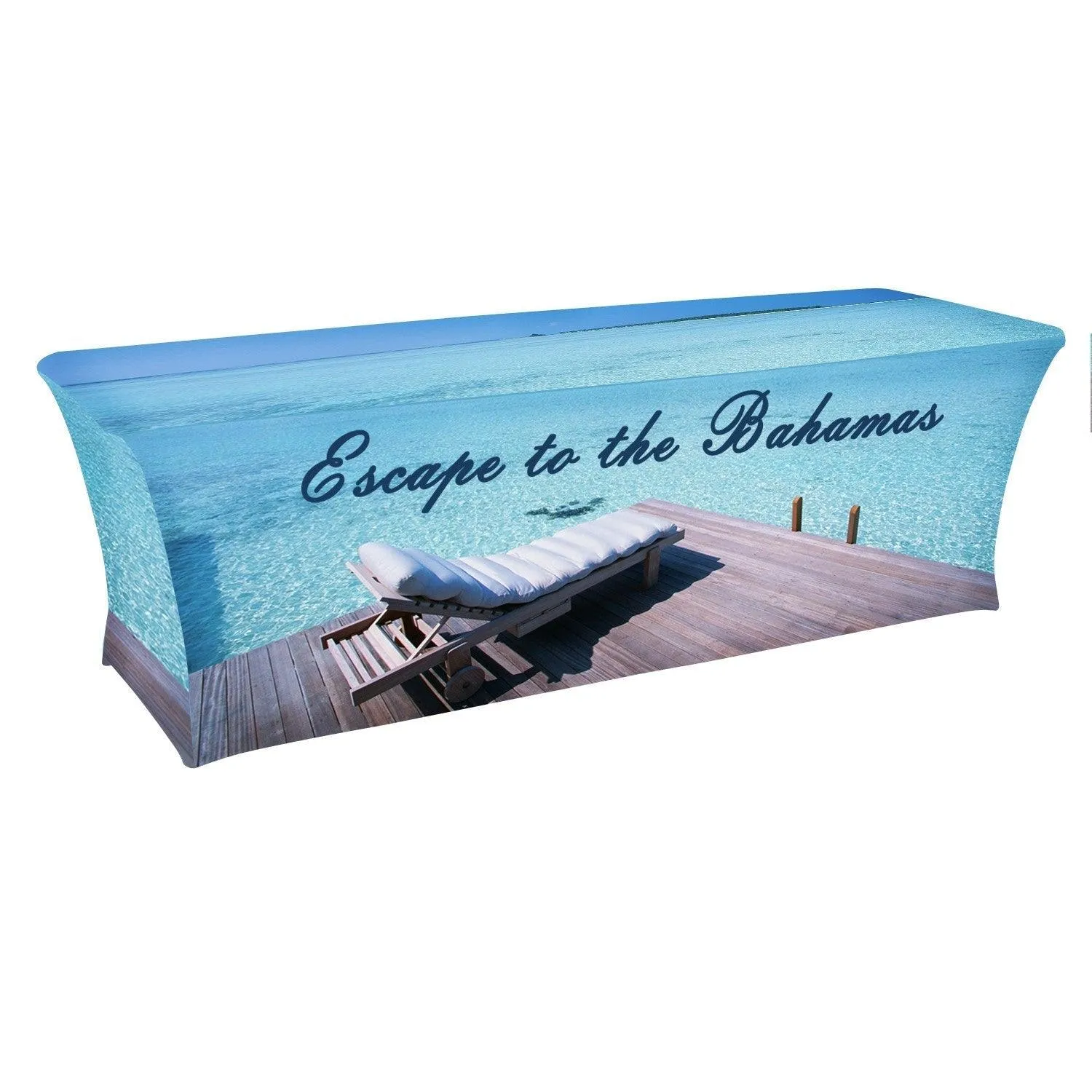 5' Custom Printed Spandex Fitted Table Cover - All Over Print