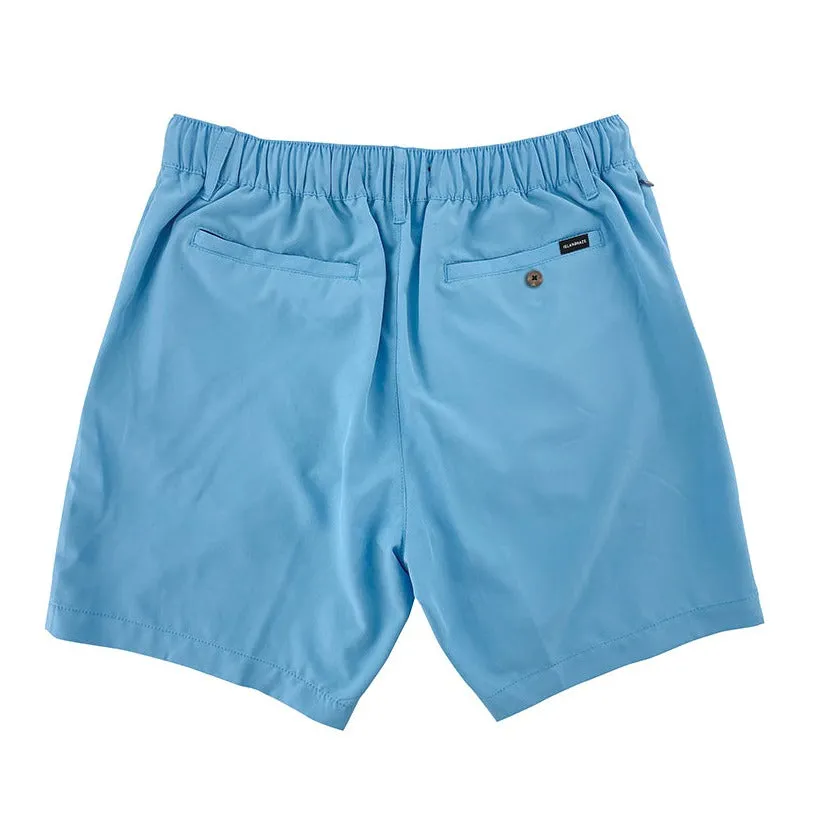 6" Solid Swim Trunks-Half Elastic Waistband - Water Funnd