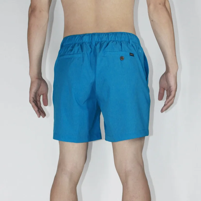 6" Solid Swim Trunks-Half Elastic Waistband - Water Funnd
