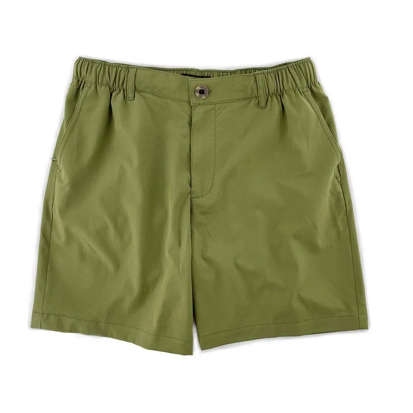 6" Solid Swim Trunks-Half Elastic Waistband - Water Funnd