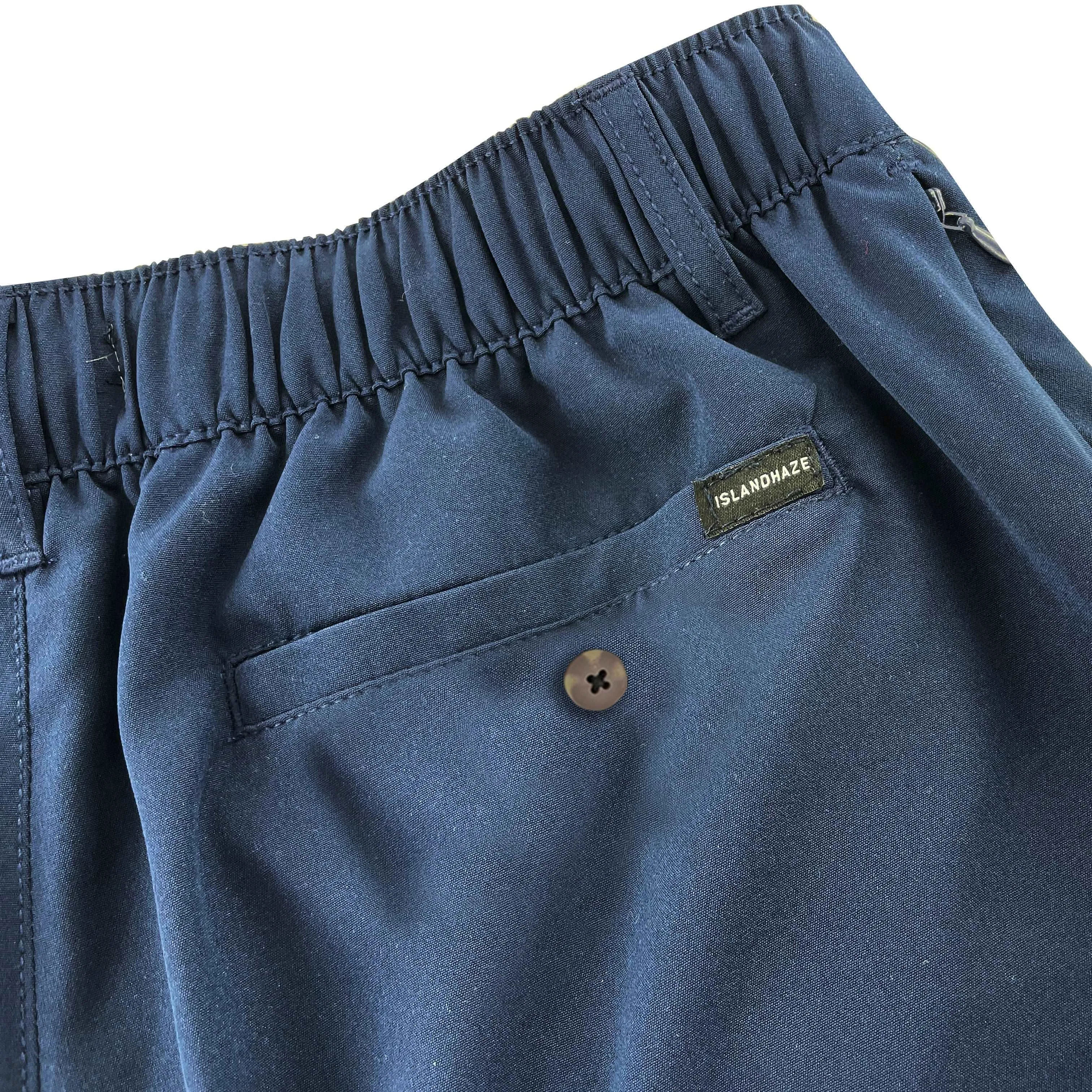 6" Solid Swim Trunks-Half Elastic Waistband - Water Funnd