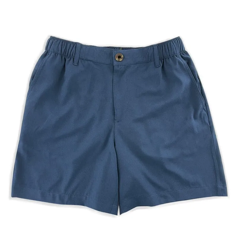 6" Solid Swim Trunks-Half Elastic Waistband - Water Funnd