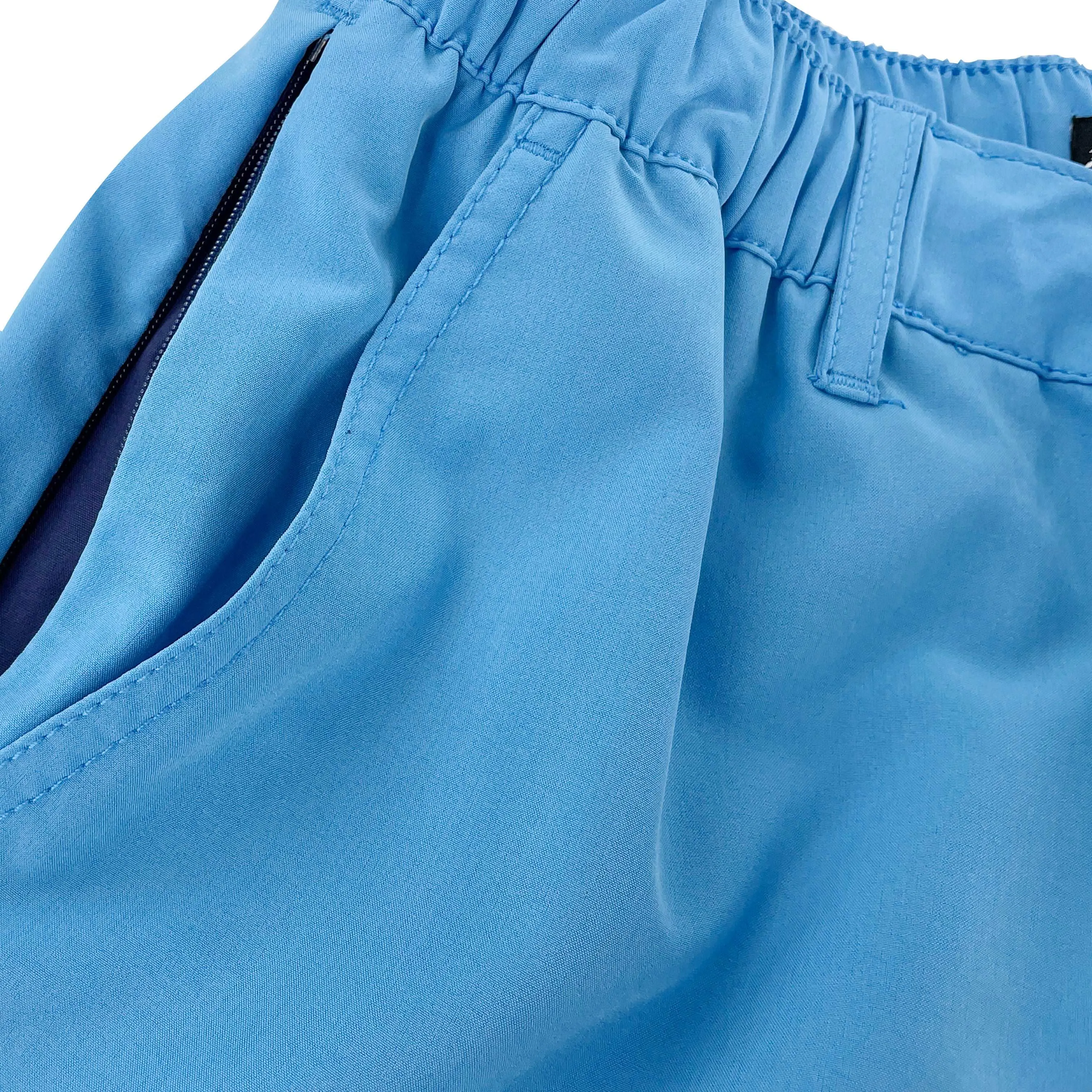 6" Solid Swim Trunks-Half Elastic Waistband - Water Funnd