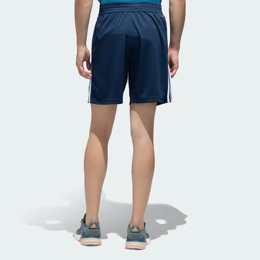Adidas Men Polyester Striped Training Shorts