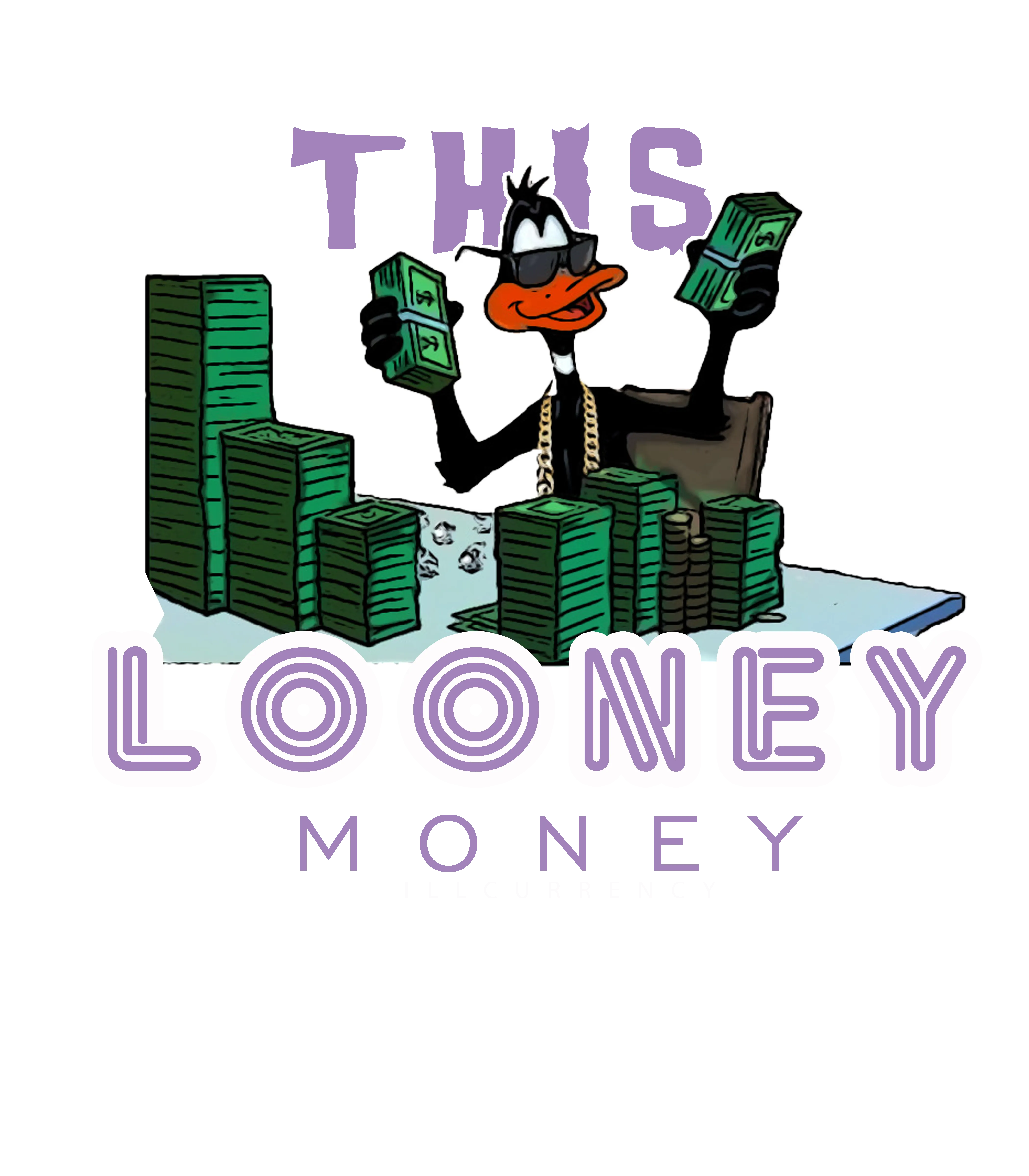 Air Jordan 7 GS “Barely Grape” Black T-Shirt (Looney Money)
