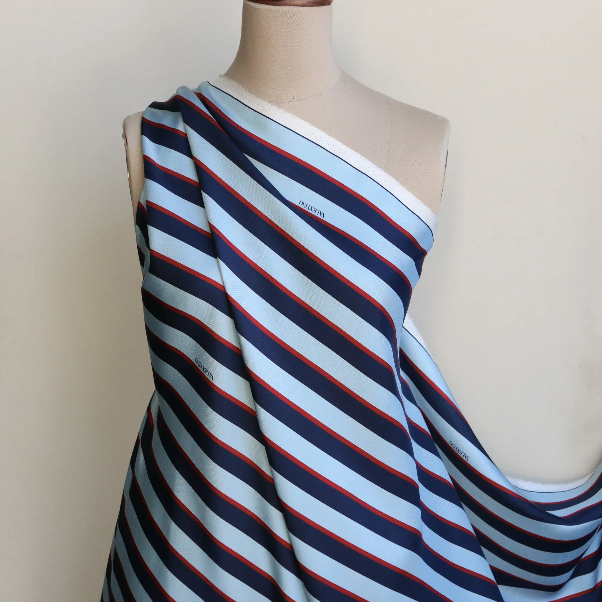 Amalfi Stripe Silk Twill