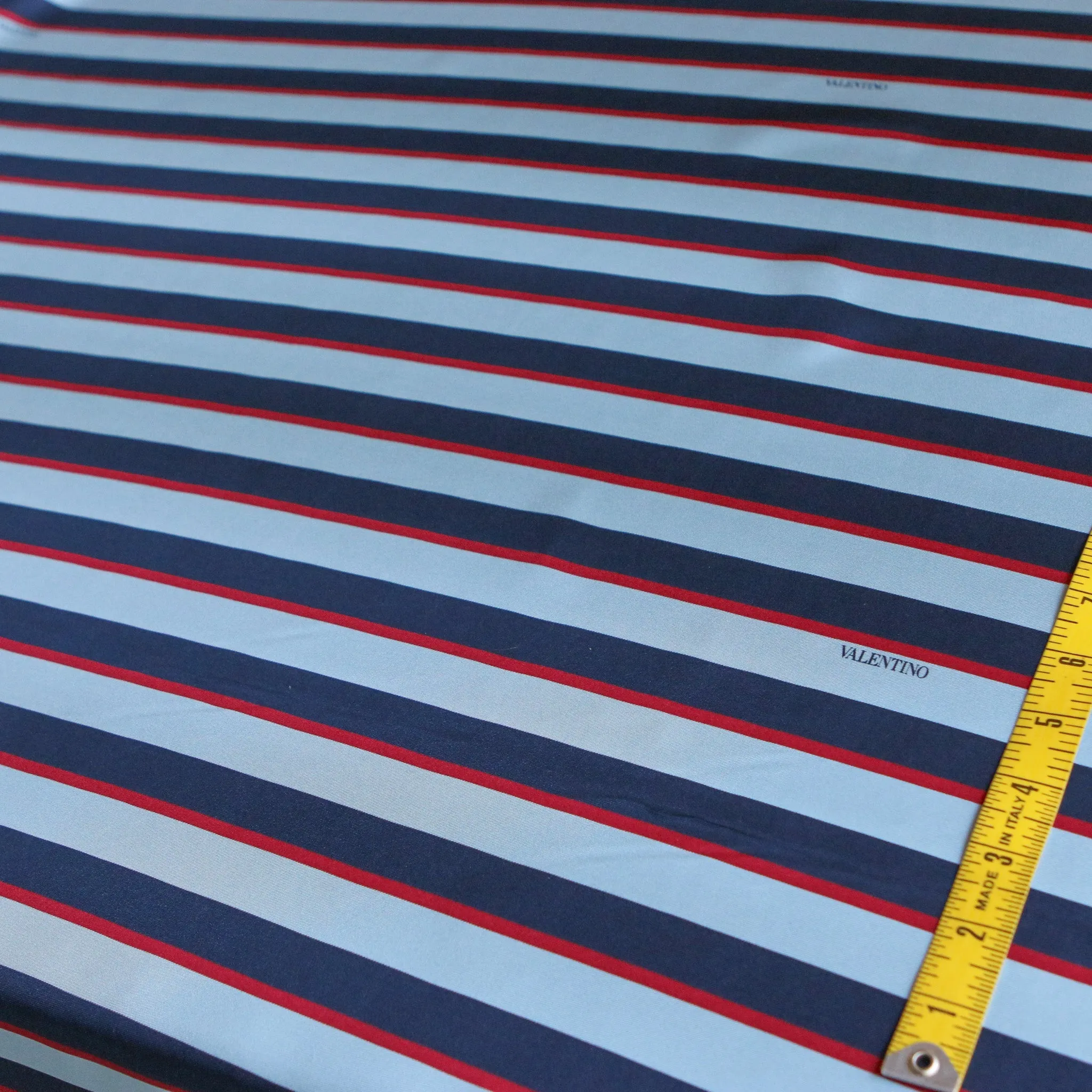 Amalfi Stripe Silk Twill