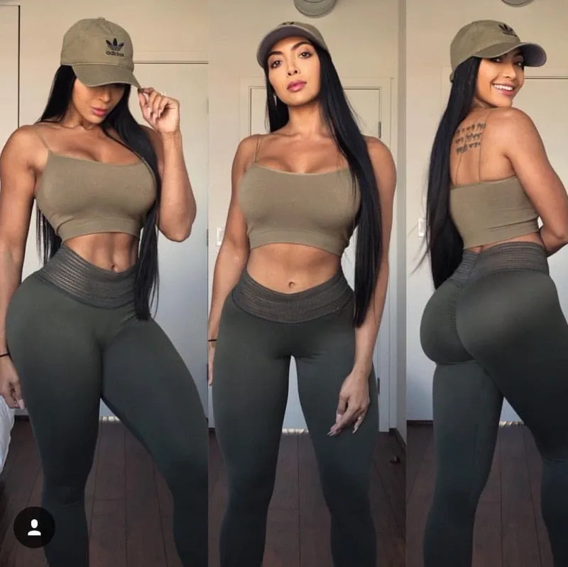 Autumn Winter Push Up Leggings Women Sexy Sportswear Leggins Workout Fitness High Waist Sporting Legins