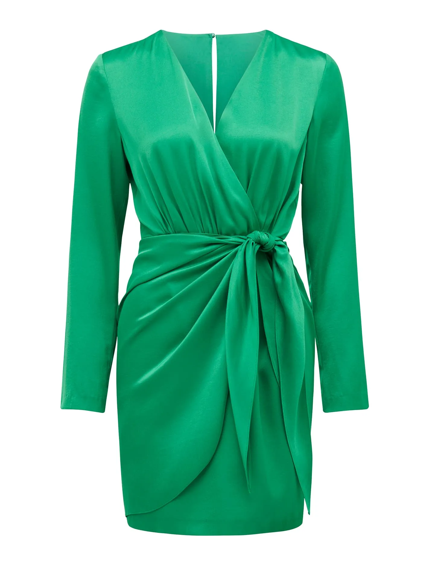 Ava Satin Sarong Mini Dress