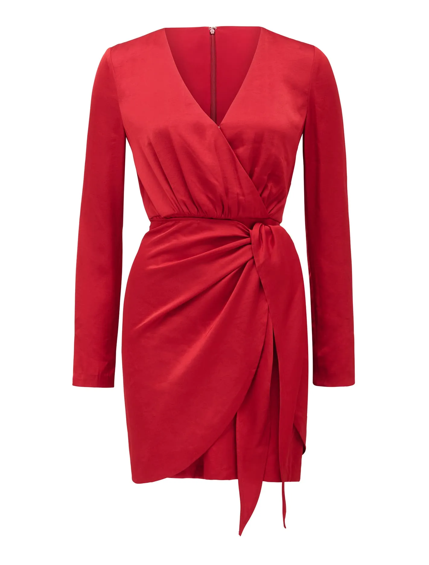 Ava Satin Sarong Mini Dress