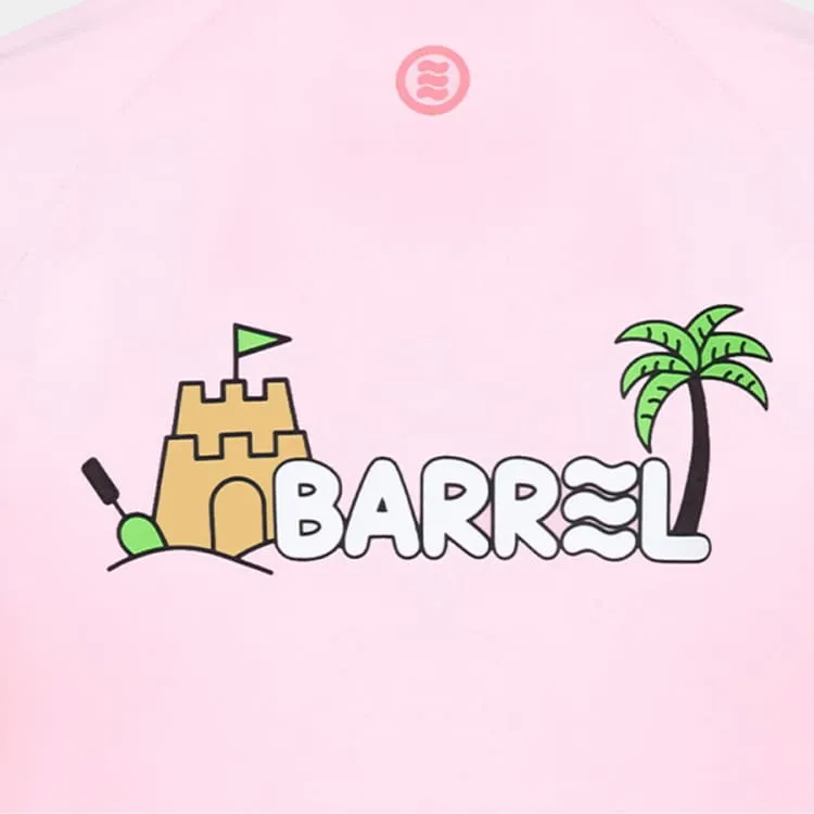 Barrel Kids Tropical Zip-Up Rash Guard-PINK