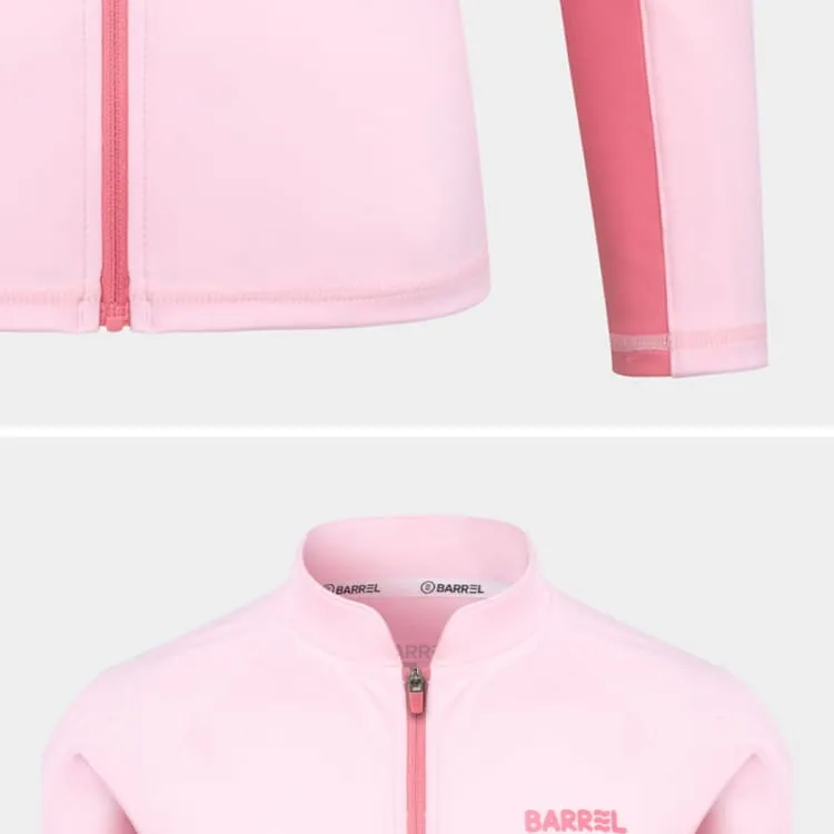 Barrel Kids Tropical Zip-Up Rash Guard-PINK