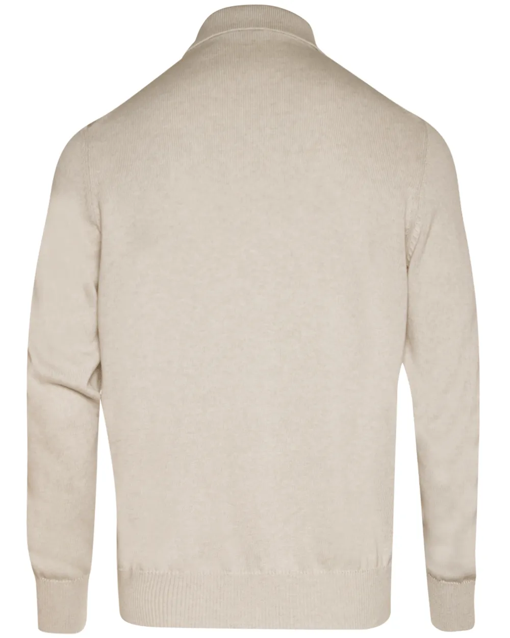 Beige Suede and Cotton Knit Shirt Jacket