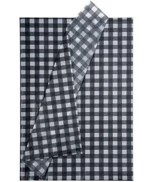 Black and White Buffalo Grid Tissue Papar 20" x 30" Bulk Pack