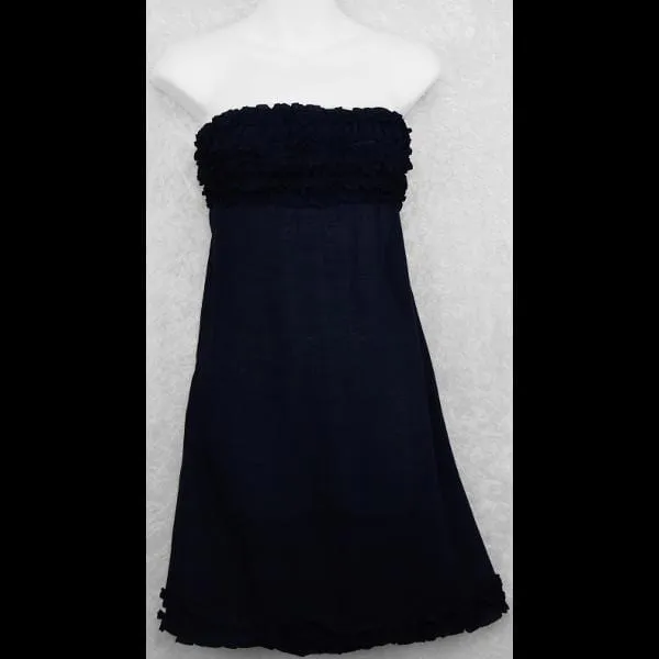 Black Frilly Sarong Dress
