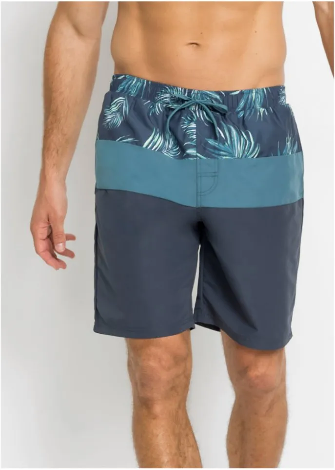 Bpc Bonprix Collection Men's Recycled Polyester Swim Shorts, Blue