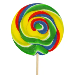 Candy Realms Large Round Lollipop 125g - 12 Count