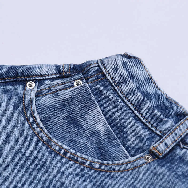Casual Denim Shorts for Women / Fashion Loose Shorts with High Waist