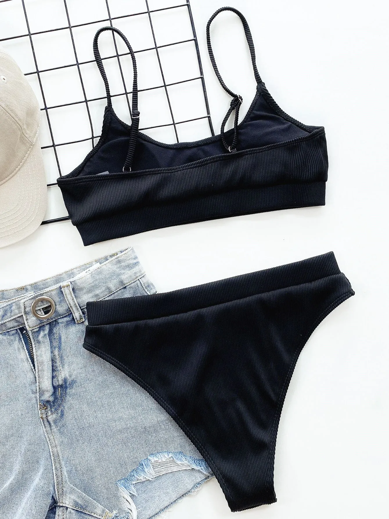Casual Plain Women Bikini Sets