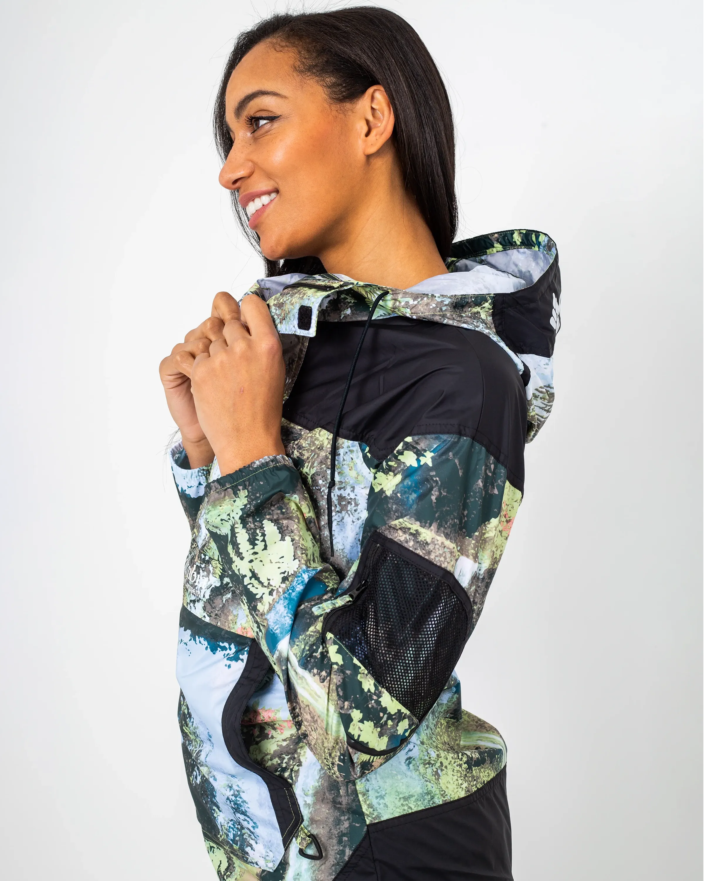 Challenger Windbreaker Jacket in Napa Green, Chasing Falls & Black