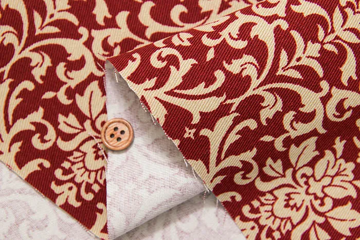 Cotton twill print damask
