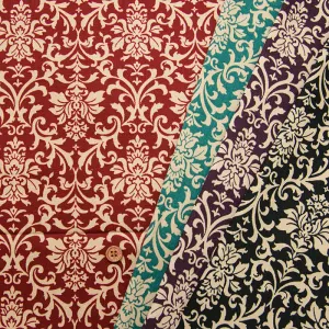 Cotton twill print damask