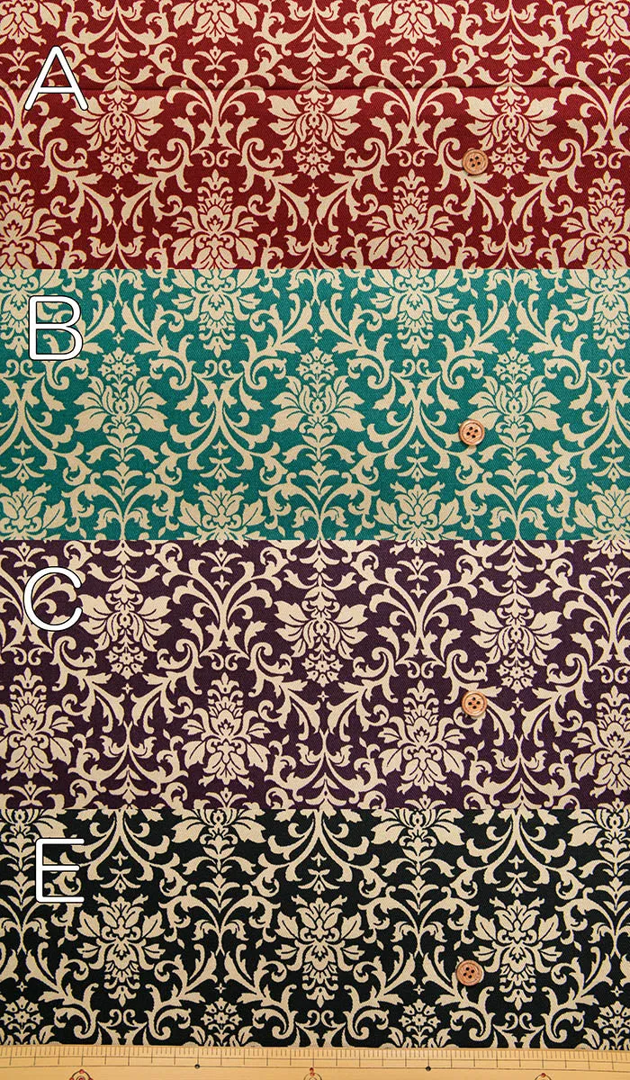 Cotton twill print damask