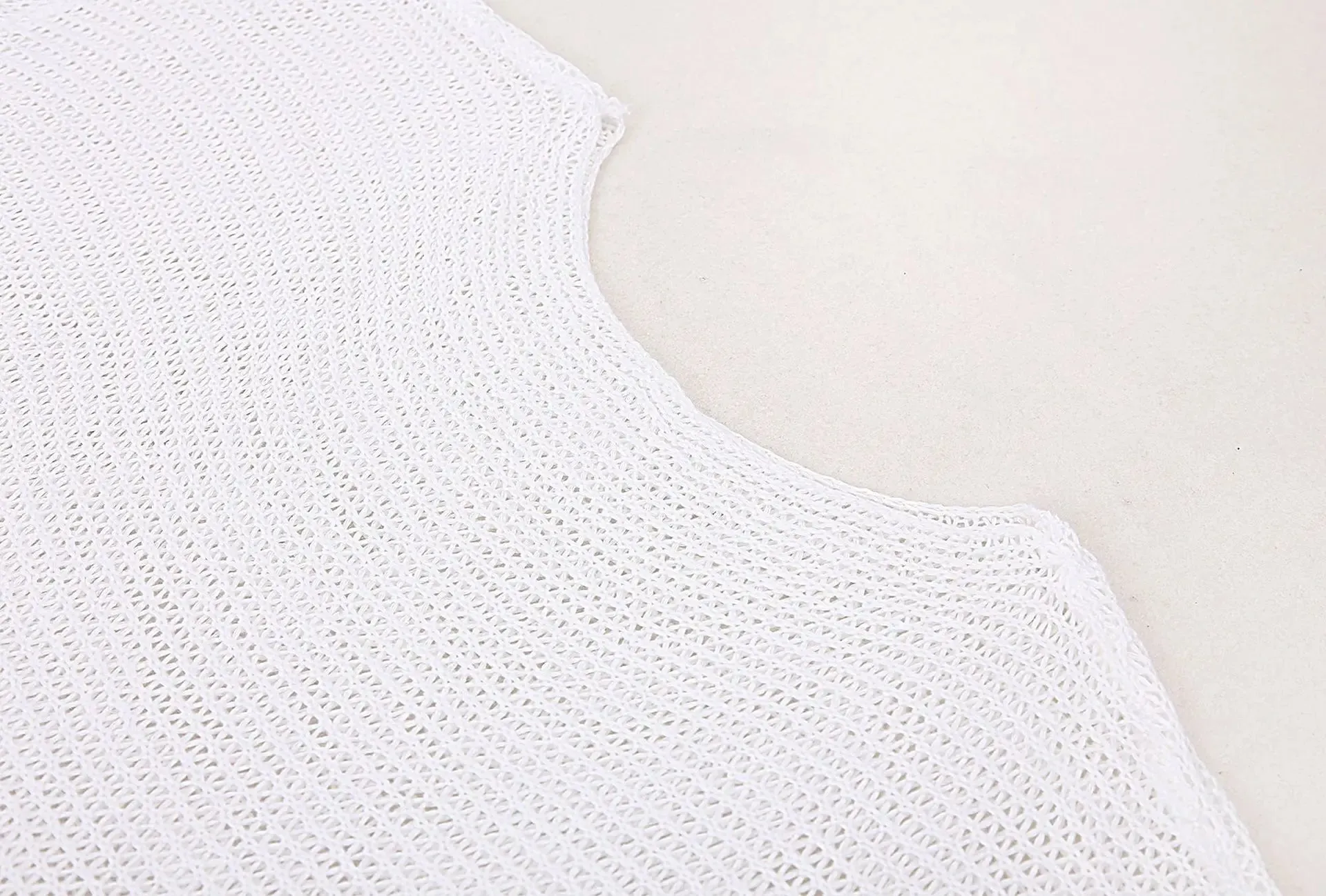 Crochet Beachwear Cover-Up with Fringe Trim