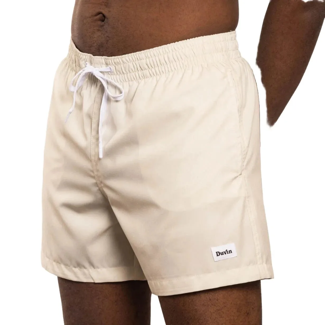 Duvin - "Palm" Swim Short Swim Short (Antique) - Polyester Spandex Stretchy