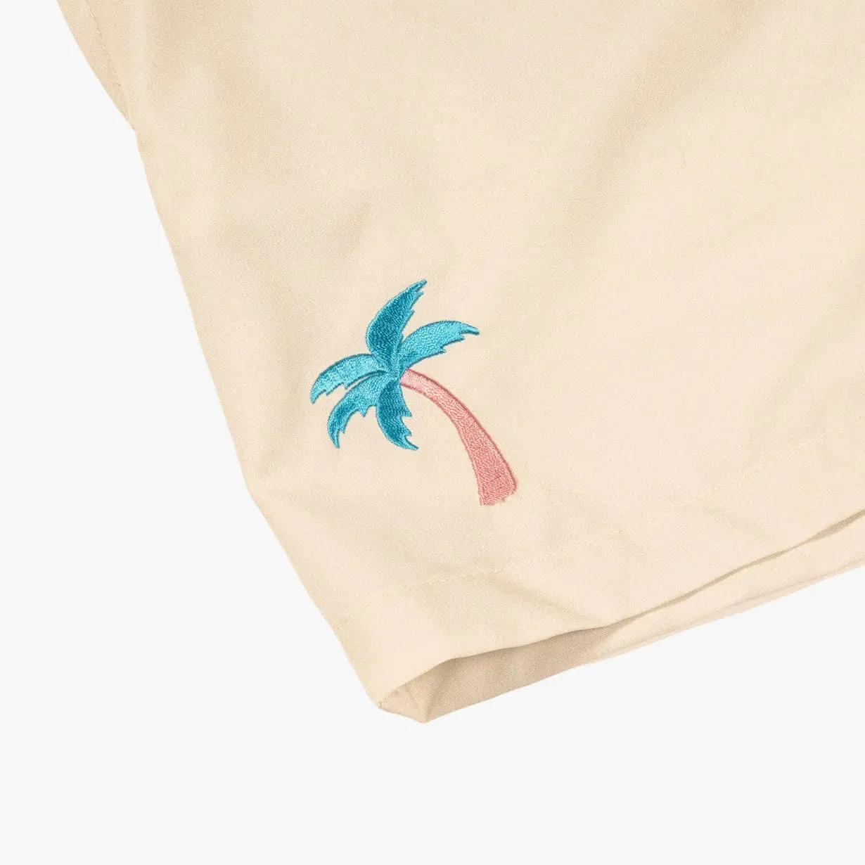 Duvin - "Palm" Swim Short Swim Short (Antique) - Polyester Spandex Stretchy