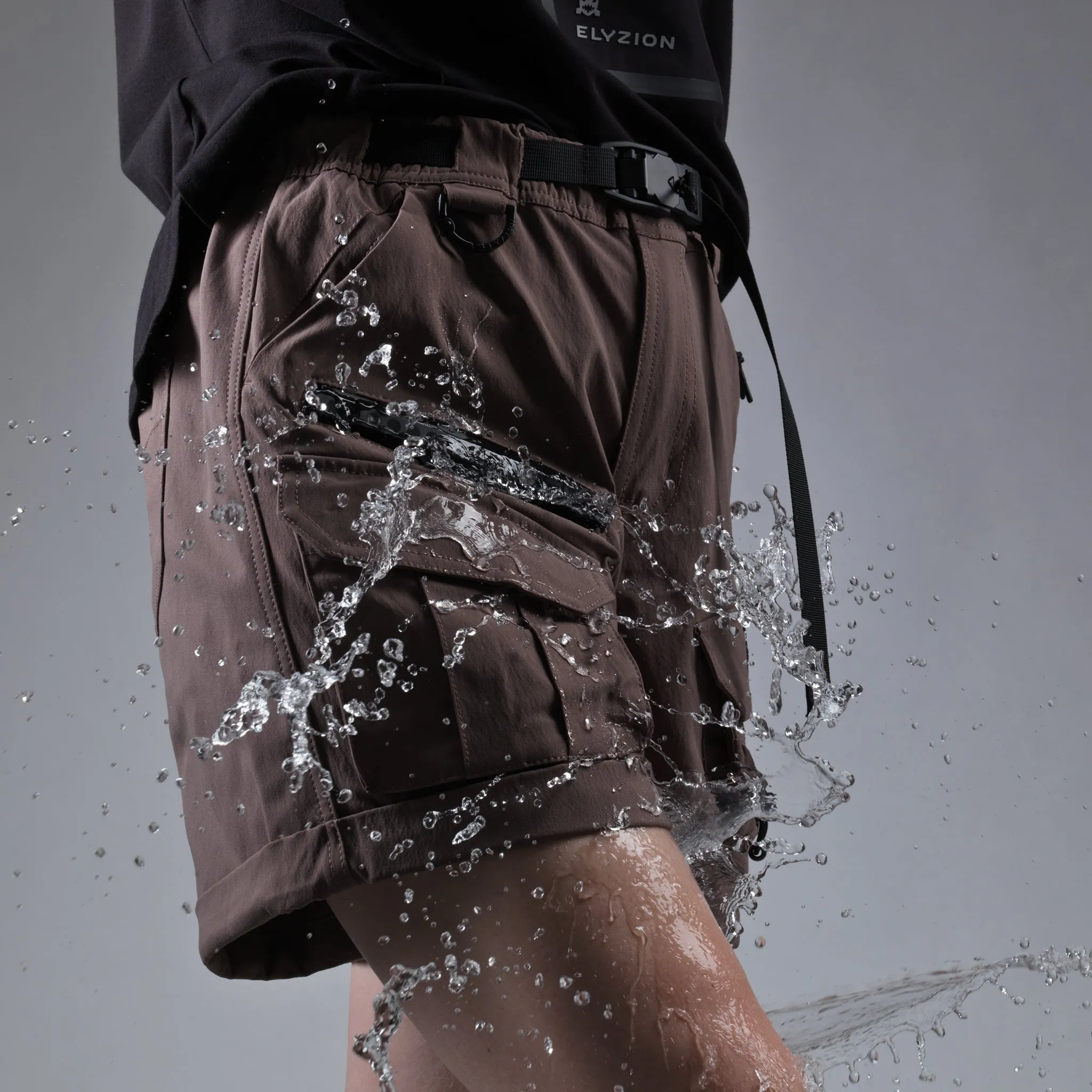 Elyzion "Yangzi" Cargo Shorts - Coffee Quartz