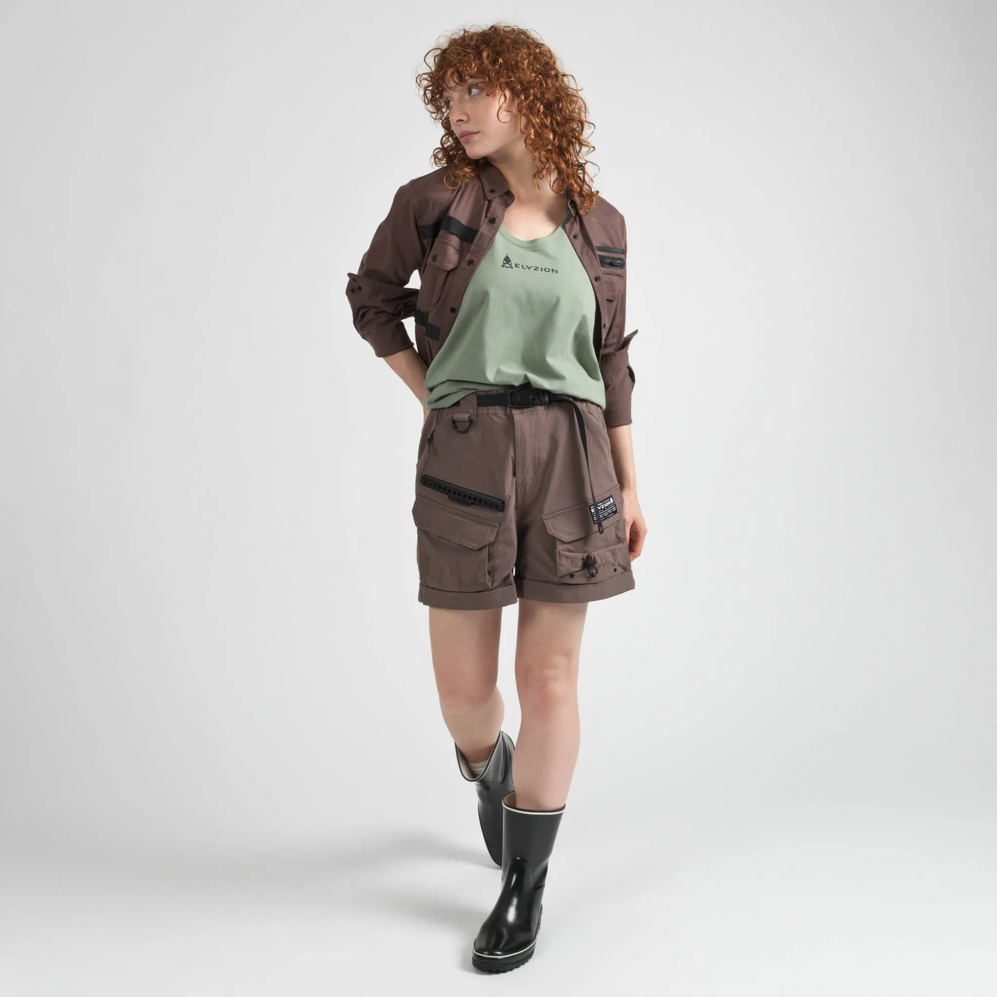 Elyzion "Yangzi" Cargo Shorts - Coffee Quartz
