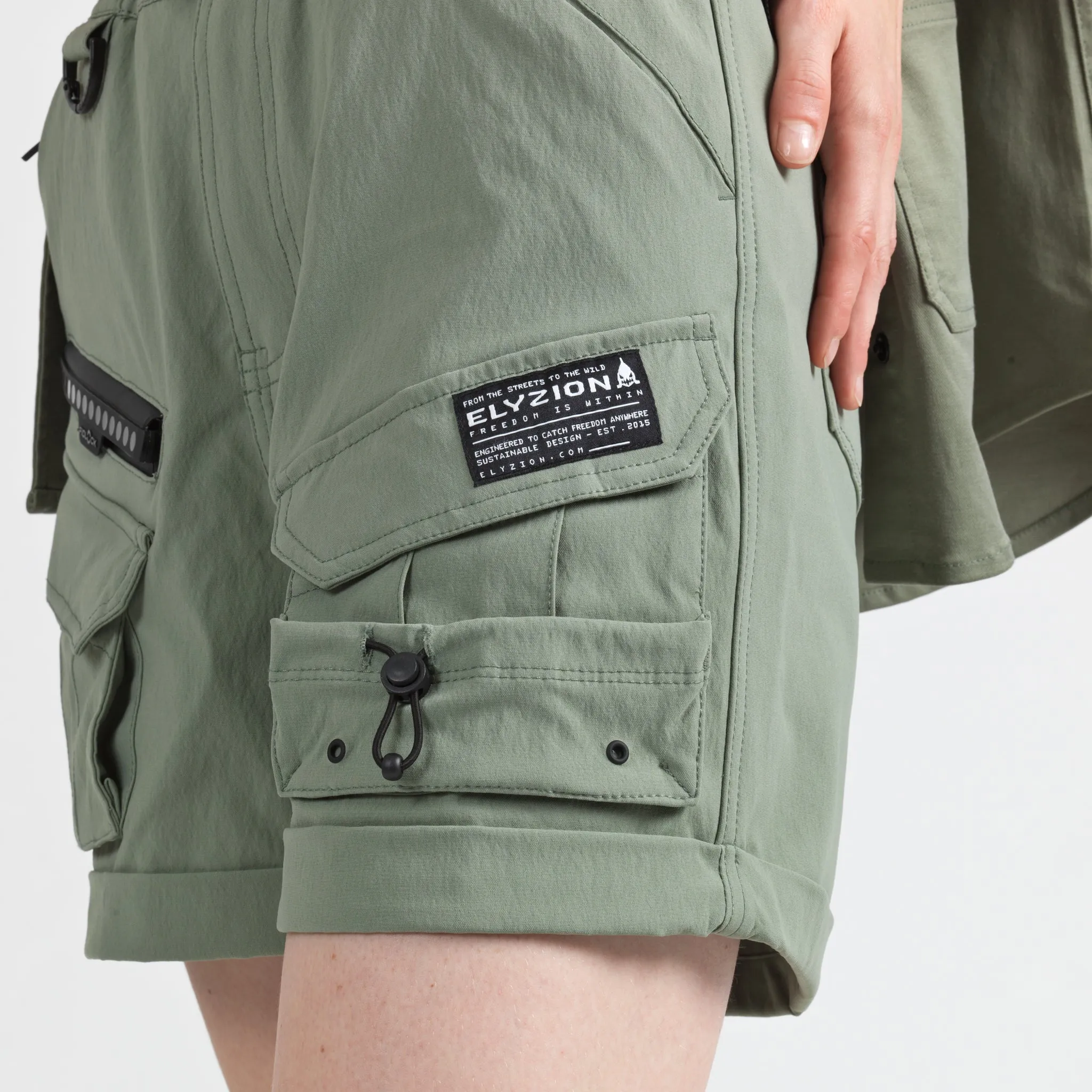 Elyzion "Yangzi" Cargo Shorts - Coffee Quartz