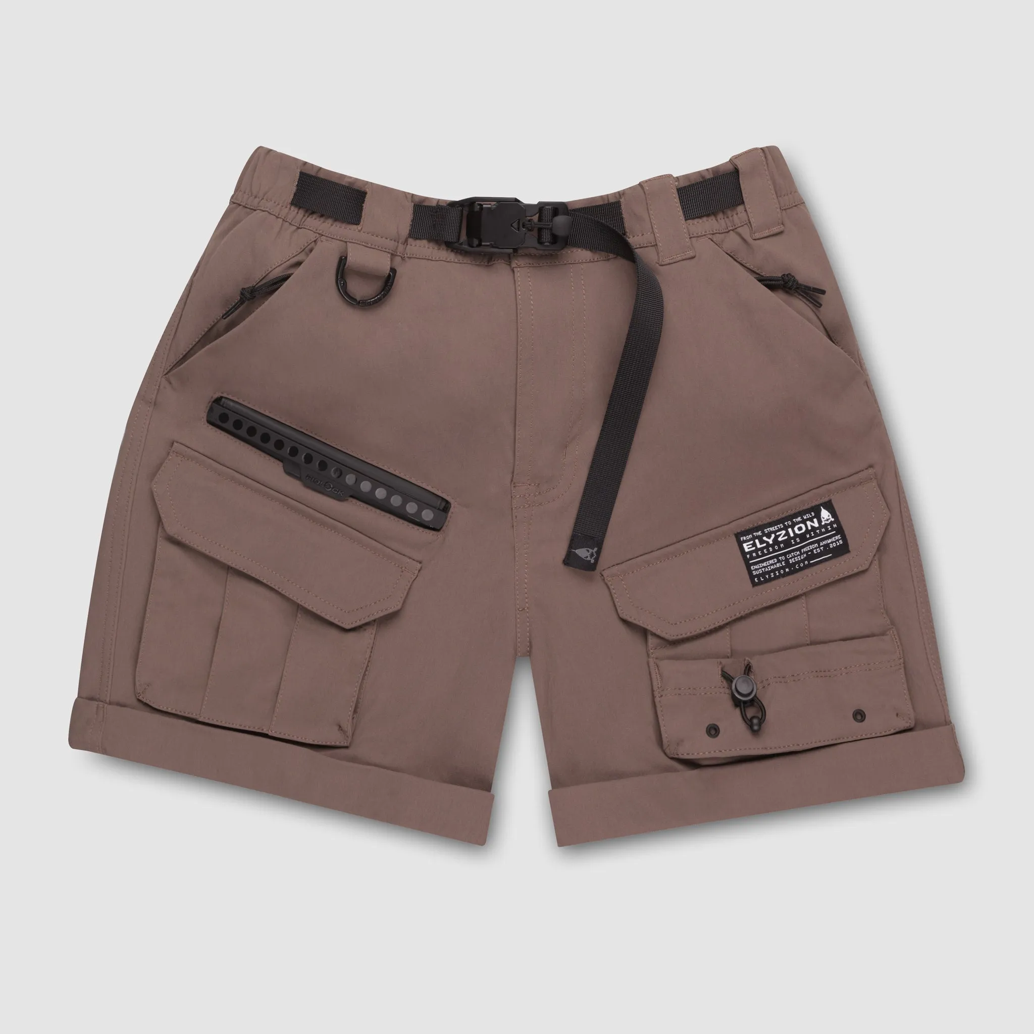 Elyzion "Yangzi" Cargo Shorts - Coffee Quartz