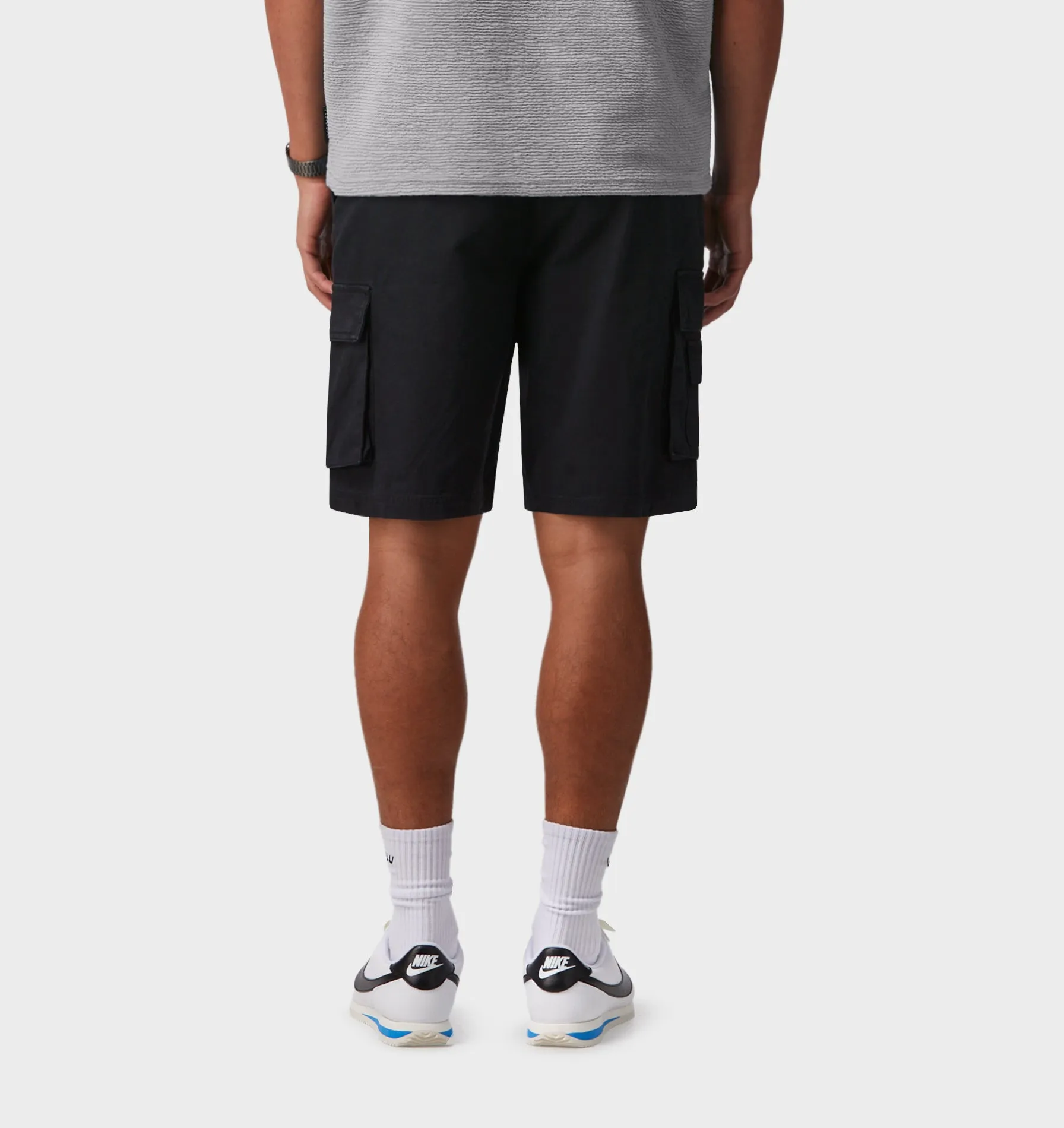Ezra Cargo Short - Washed Black