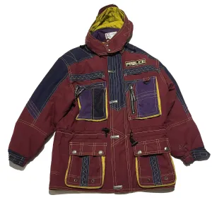 Fablice Burgundy, Yellow, Purple Ski Jacket