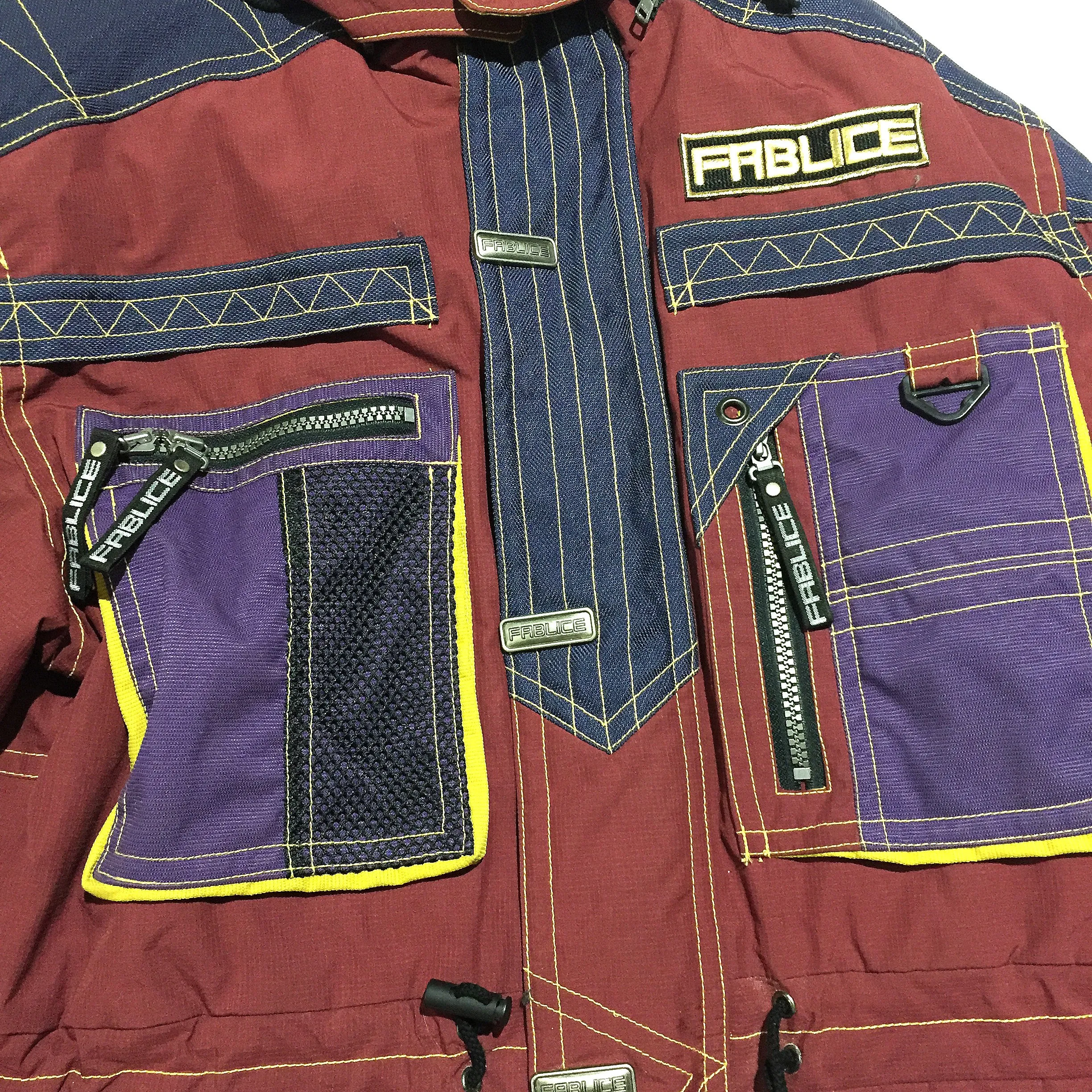 Fablice Burgundy, Yellow, Purple Ski Jacket