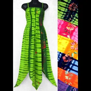 Flower Tie-Dye Fairy Sarong Dress