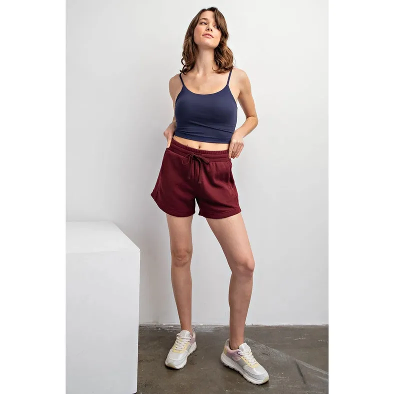 French Terry Basic Short Burgundy