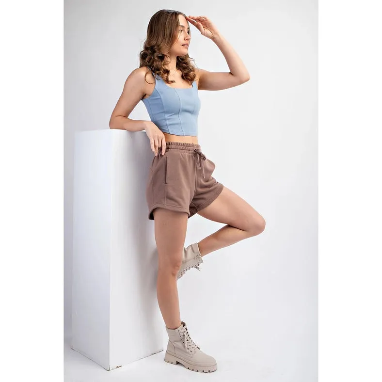 French Terry Basic Short Smoky Brown