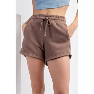 French Terry Basic Short Smoky Brown
