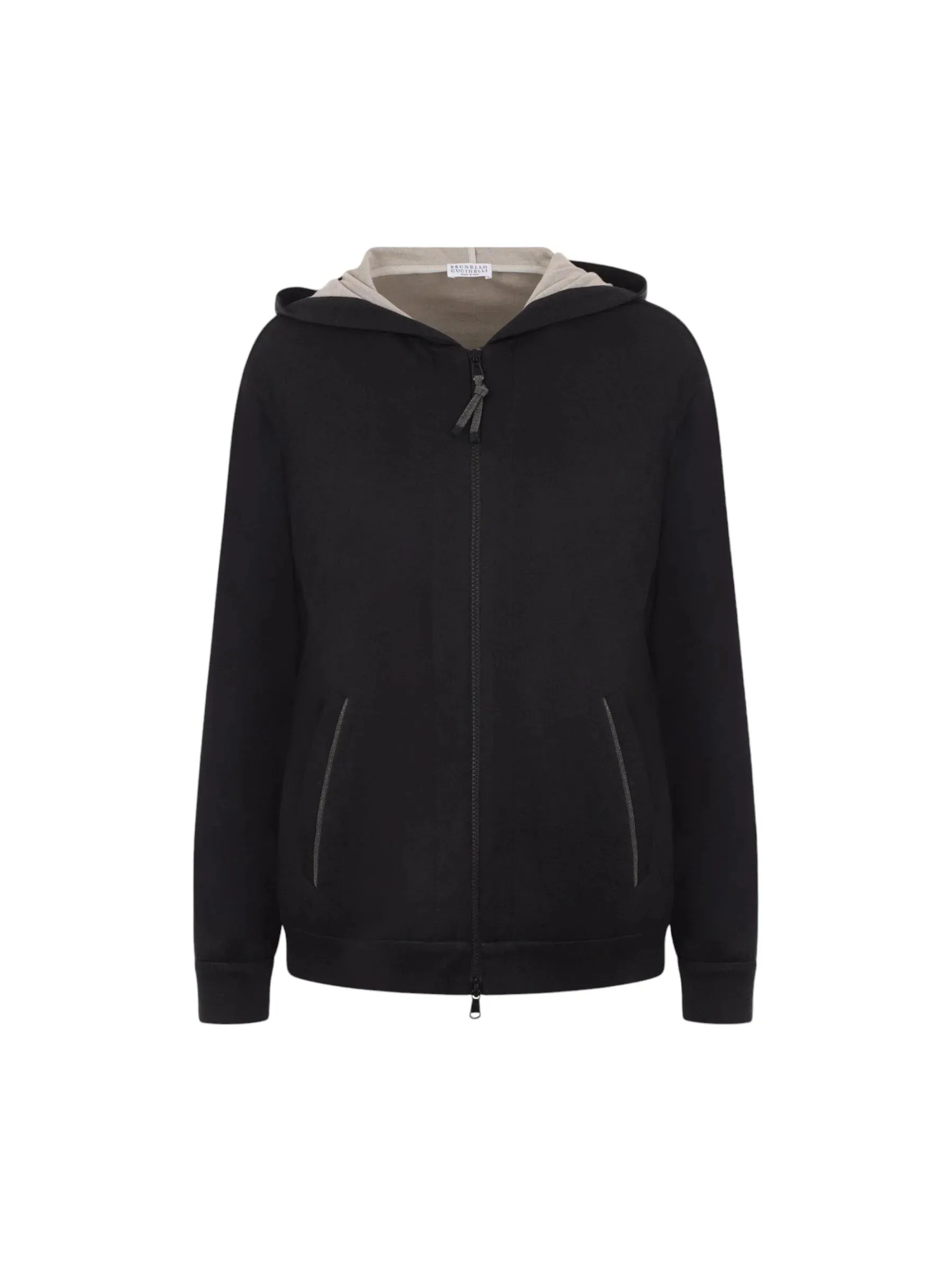 Full-Zip Hoodie Cotton Silk