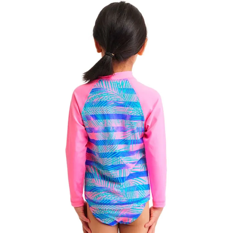 Funkita Toddler Zippy Rash Vest-Pastel Palm