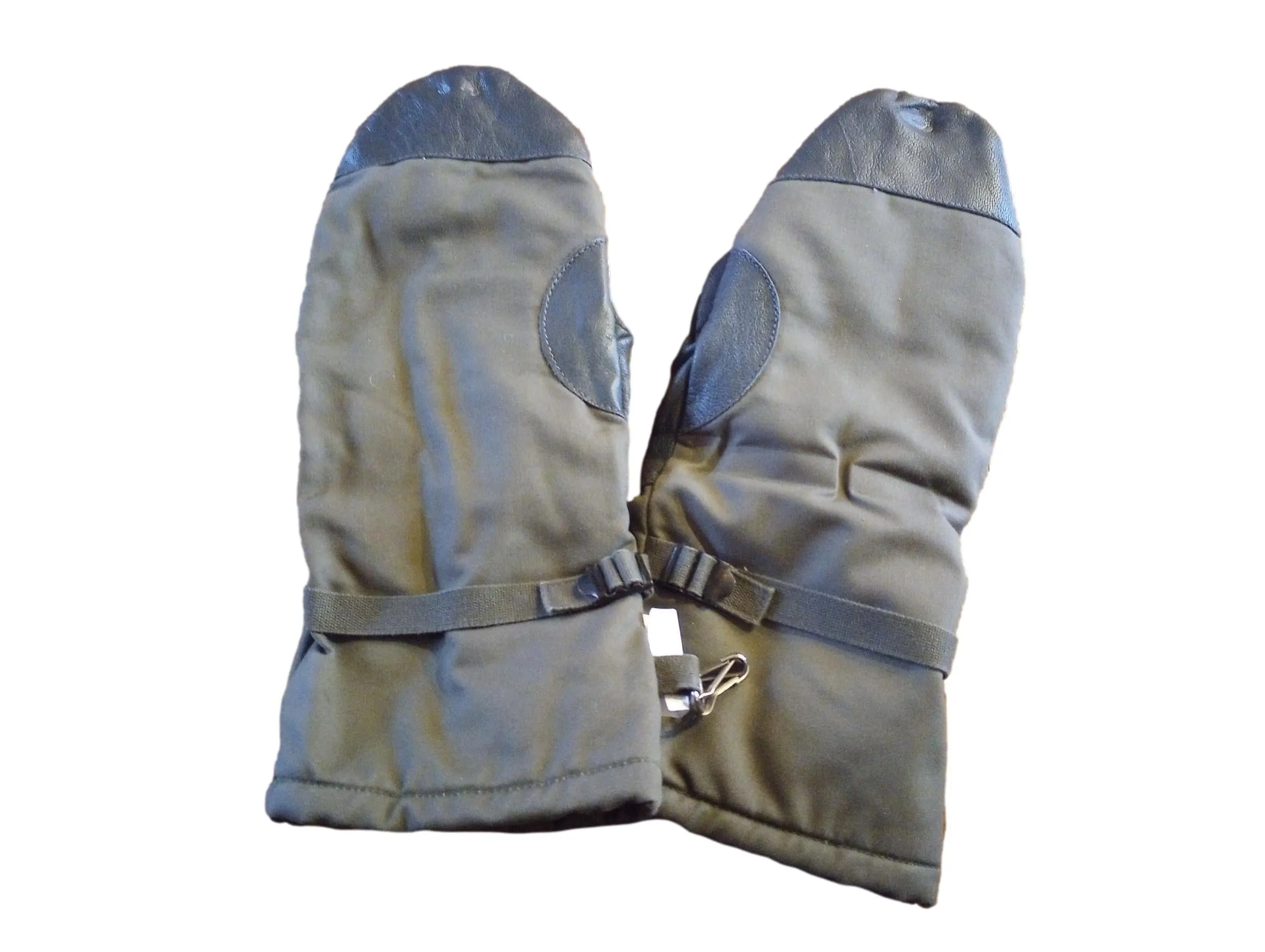 GERMAN MILITARY LINED MITTENS ARMY COLD WEATHER LEATHER PALMS SURPLUS