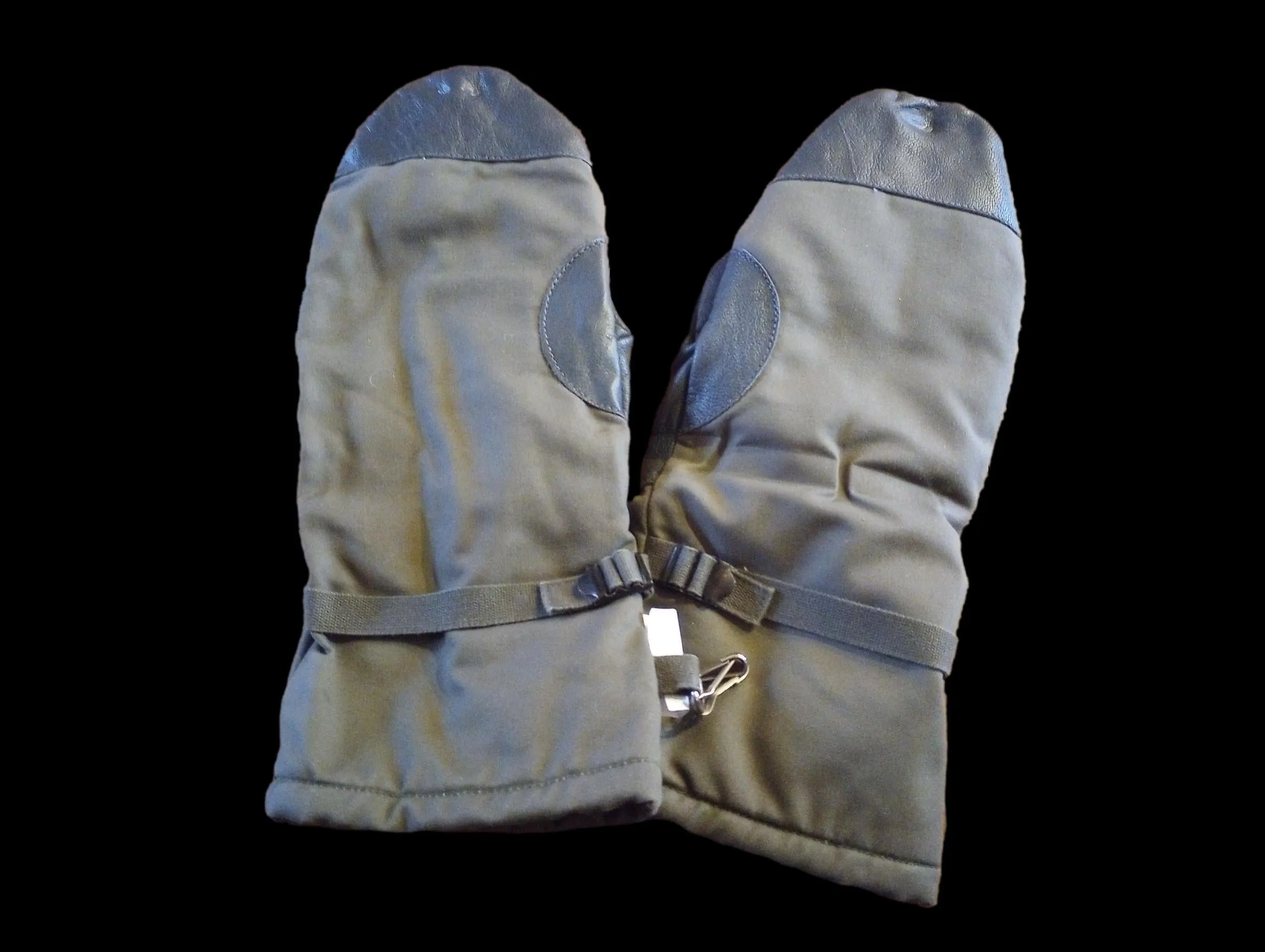 GERMAN MILITARY LINED MITTENS ARMY COLD WEATHER LEATHER PALMS SURPLUS