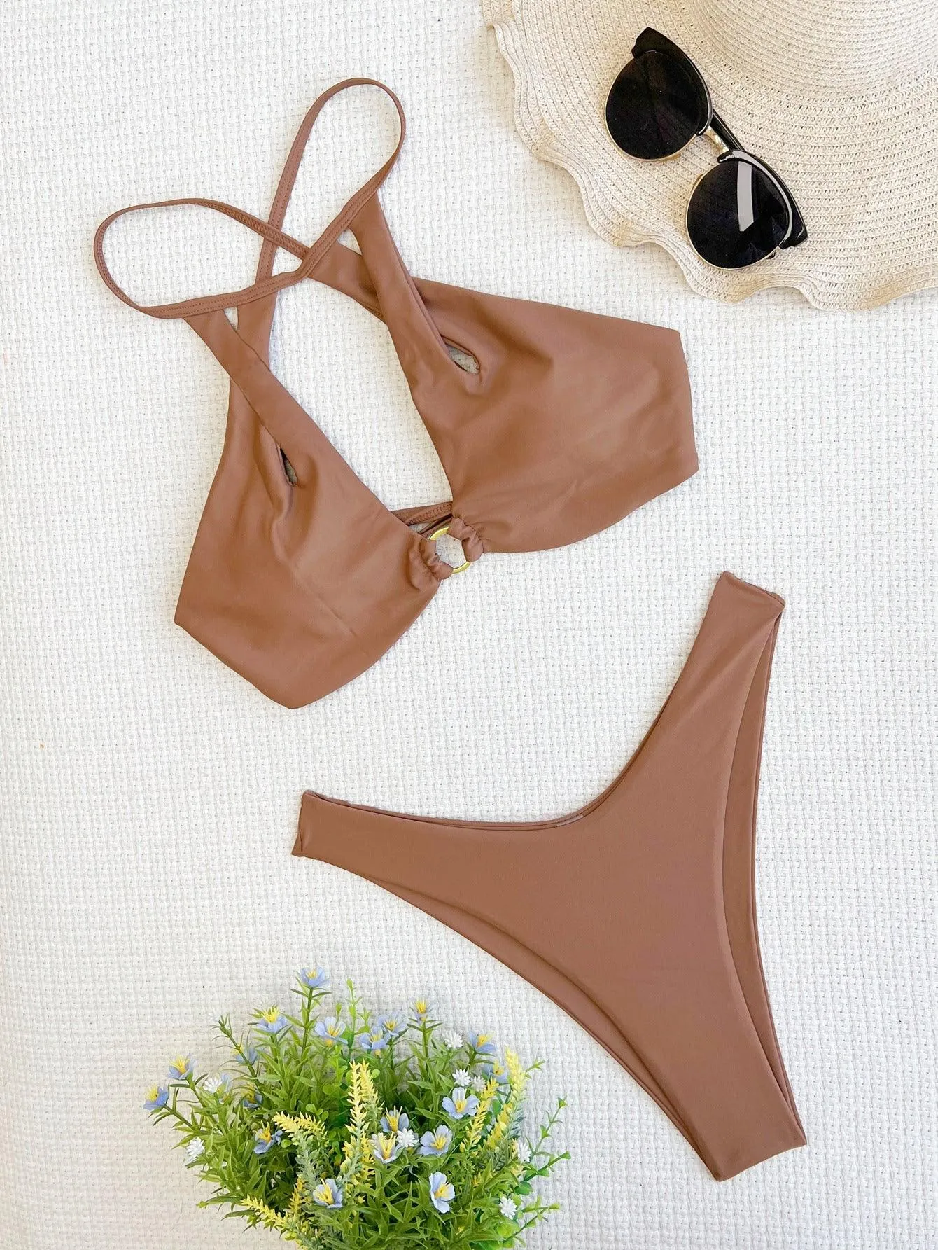 GFIT Sexy Bow-Knot Bikini Set - Women's Swimwear for Beach & Pool